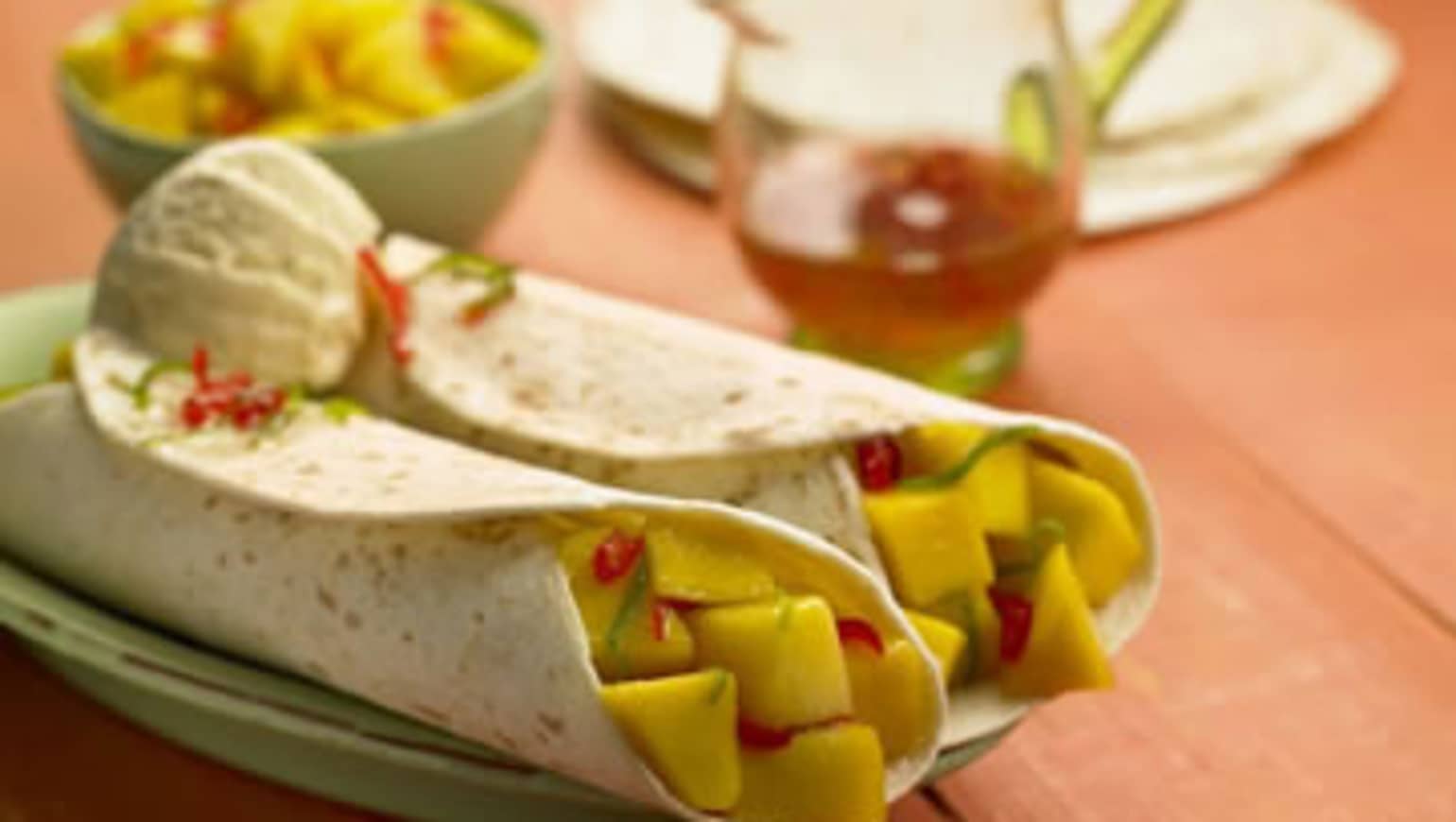 Fajitas sucrées à la mangue